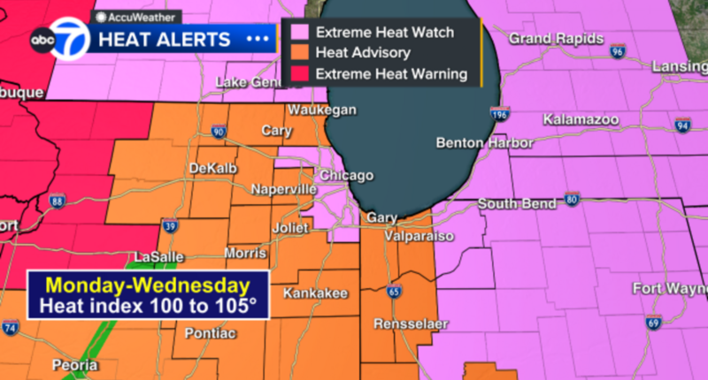 Chicago heat wave: Chicago weather tomorrow includes Extreme Heat Warning, Heat Advisory for high heat index values