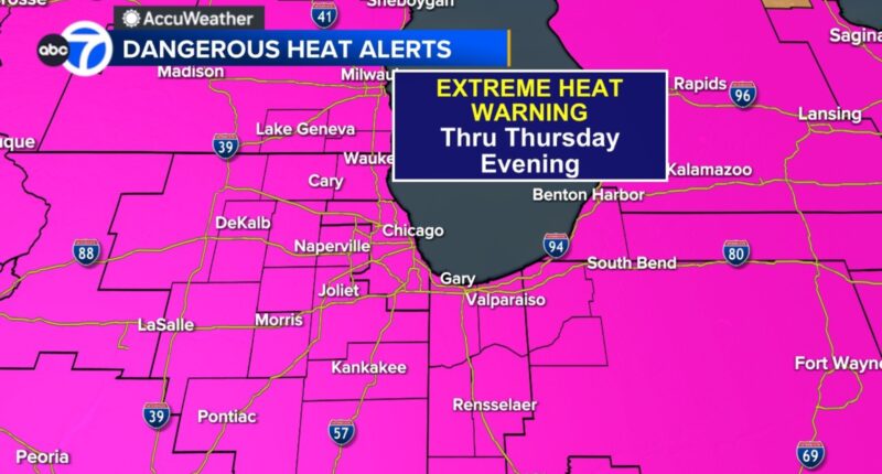 Chicago weather forecast: NWS Extreme Heat Warning in effect for entire area