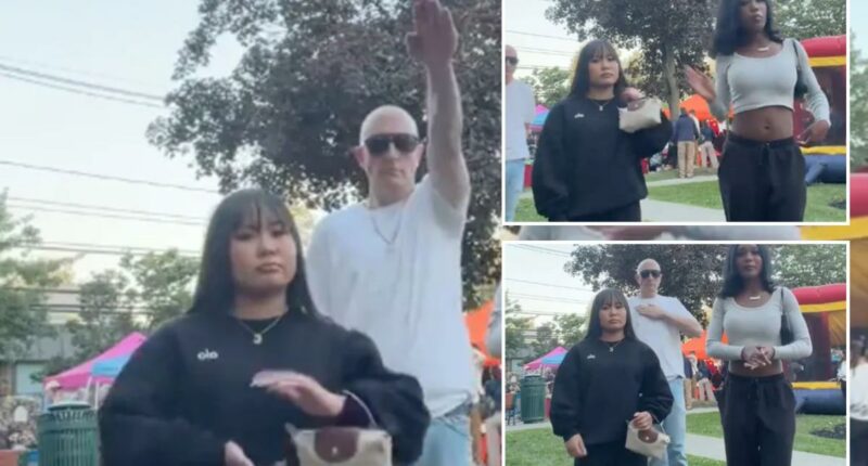 Creep photobombs Hudson Valley, NY party with Nazi salute