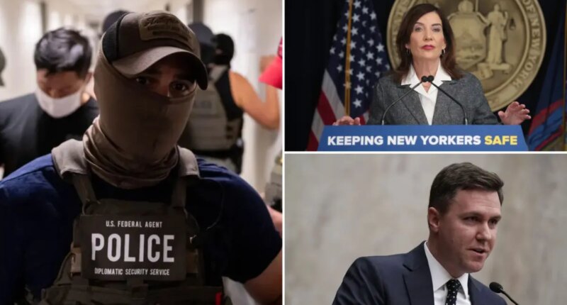DOJ sues New York over law barring federal agents from wearing masks