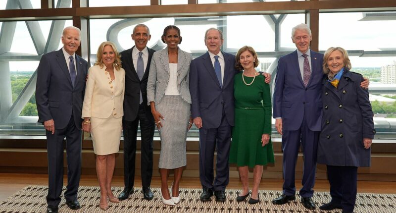 Democrats' big day out for Obama library's grand opening ceremony