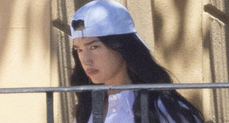 Dua Lipa and Callum Turner kick back at hotel before £1m wedding