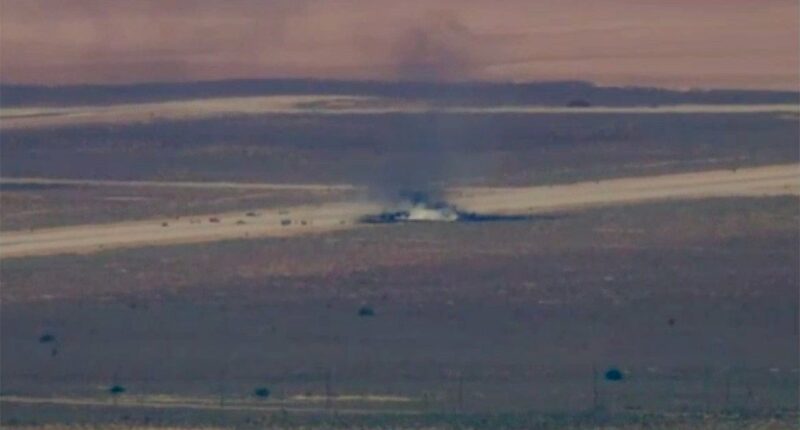 Eight believed dead after B-52 crashes shortly after takeoff from Edwards Air Force Base