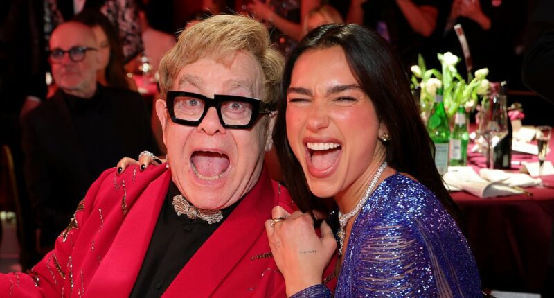 Elton John serenades Dua Lipa and Callum Turner at couple's wedding