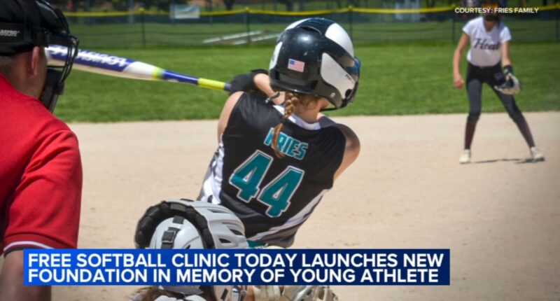 Eve Fries Foundation holds free softball clinic at Gompers Park, Chicago in memory of 17-year-old girl