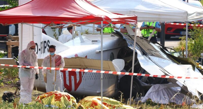 Families watch in horror as skydiving plane crashes in France, killing all 11 aboard