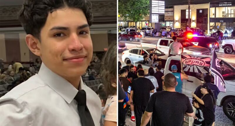 Family of young Spurs fan who was declared 'brain-dead' after tragic celebration accident reveals he's 'fighting for his life'
