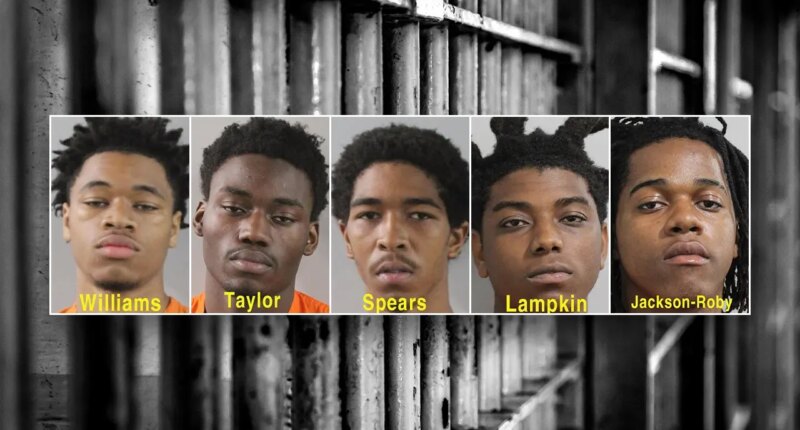 Five charged after jumping out of pickup truck to allegedly rob a man at gunpoint — for $30 vape pen: police