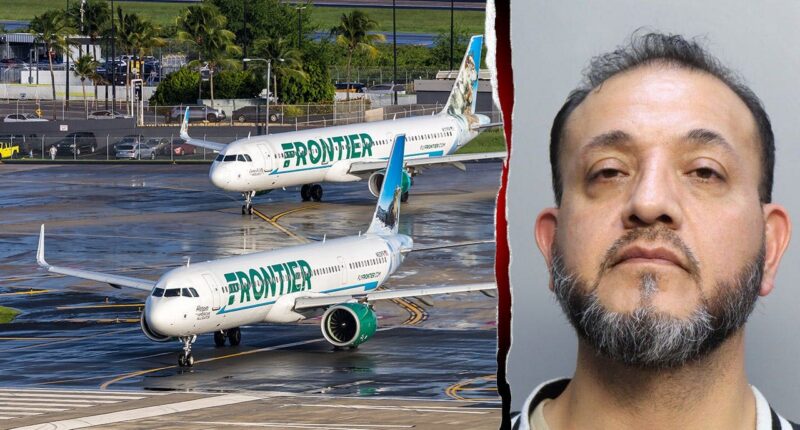 Frontier passengers tackle man who allegedly choked off-duty flight attendant, tried to open door mid-flight