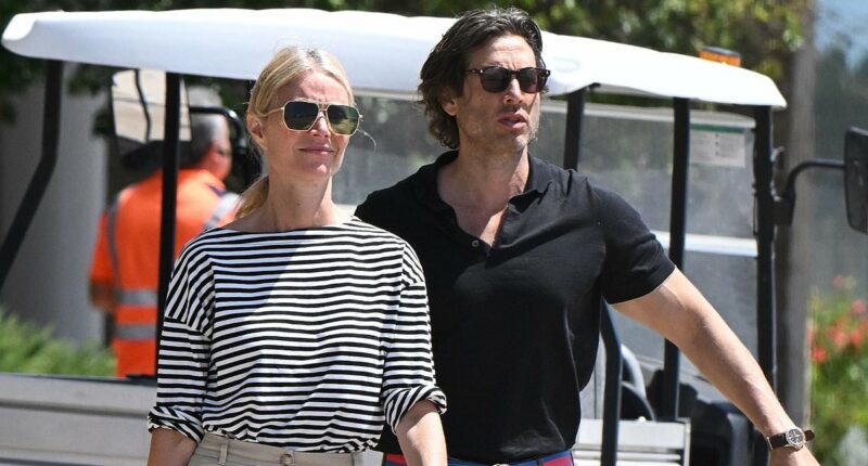 Gwyneth Paltrow and Brad Falchuk make a lavish exit from Sardinia aboard private jet... after their 'heated' political clashes surfaced