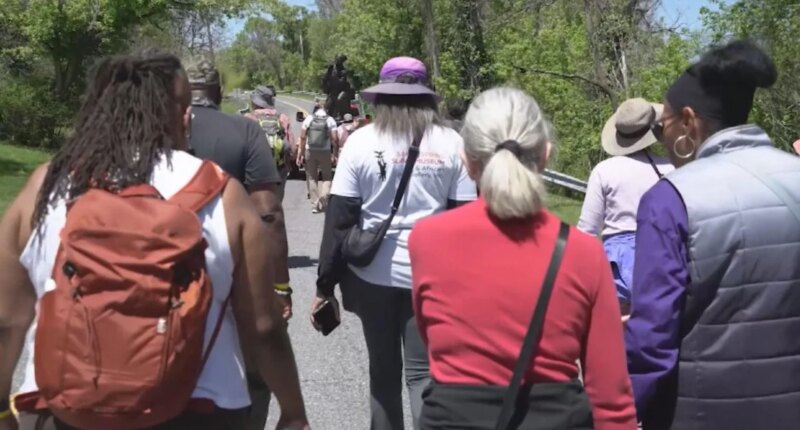 Historian retraces Underground Railroad on "Freedom Walk" to mark America's 250-year journey
