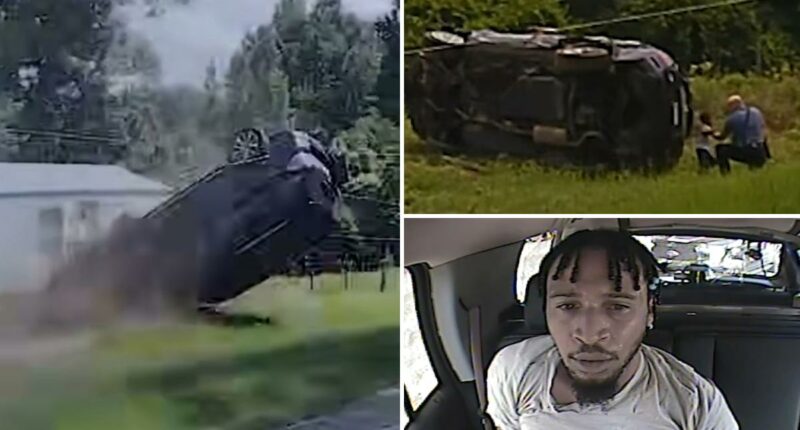 Horrifying moment car flips off road, flinging 4-month-old from vehicle in high-speed chase