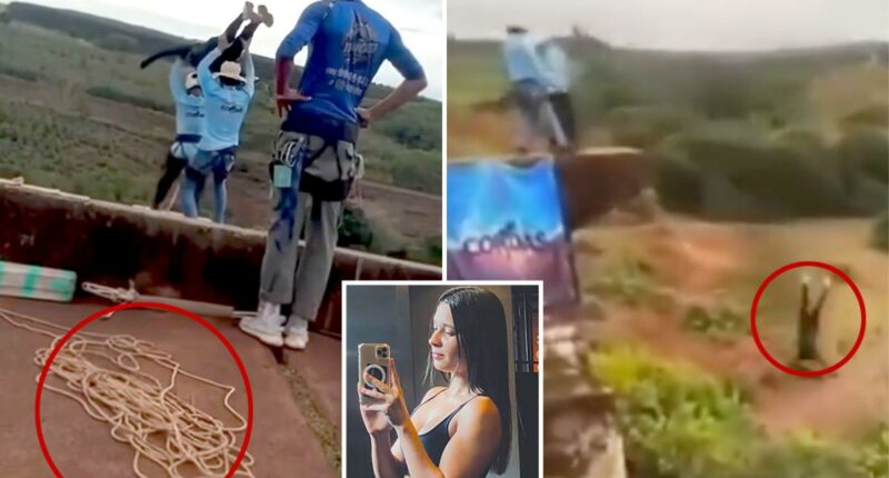 Horror video shows bungee jumper's cord was clearly not attached to her â and nobody spoke up