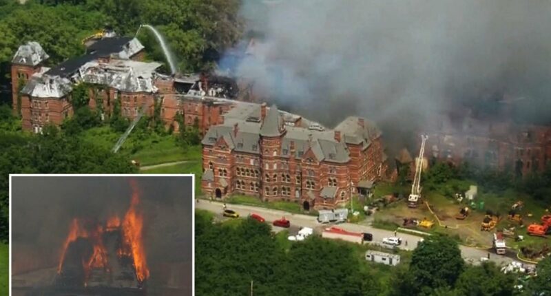 Inferno tears through historic New York psychiatric center