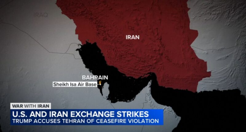 Iran attacks Bahrain and Kuwait following US strikes and threatens to halt talks to end the war