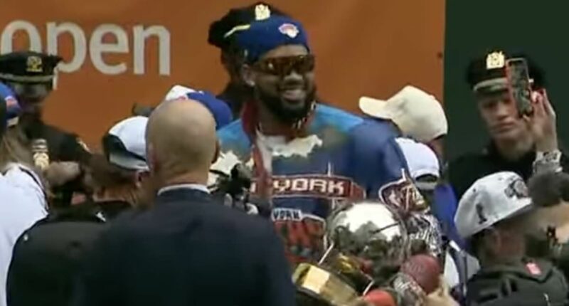 Jubilant New York Knicks stars arrive for first ever NBA title parade