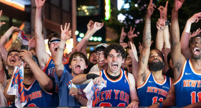 Knicks fans commence celebration of NBA Finals win with jam-packed street takeover