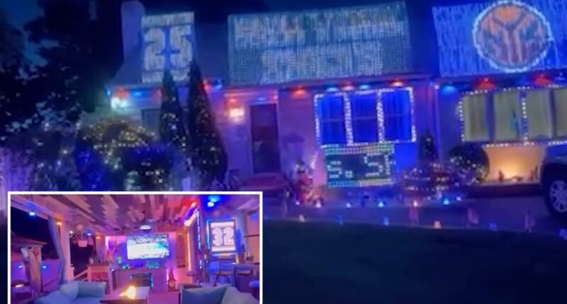 Long Island superfan celebrating NBA Finals run with 10,000 LED light display that costs $5K