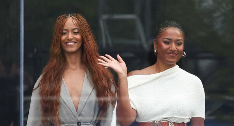 Malia and Sasha Obama steal the show at opening of Barack's library