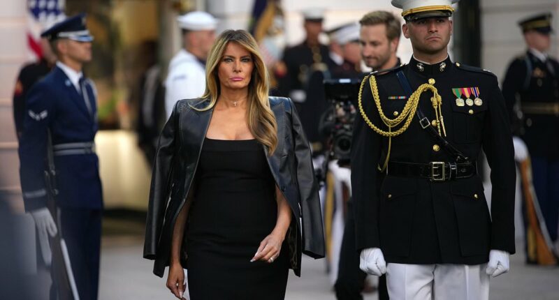 Melania stuns in black at White House UFC event