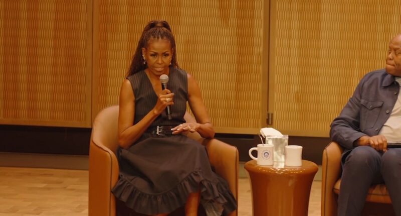 Michelle Obama, Abbott Elementary star Quinta Brunson speaks with 100 young women at Obama Presidential Center ahead of opening