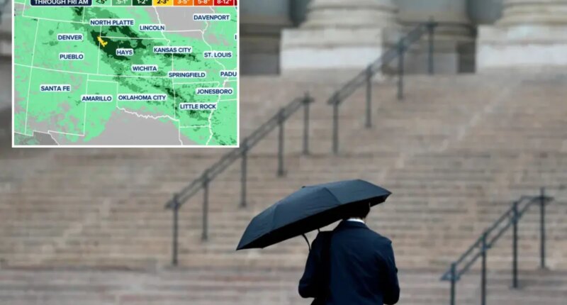 Millions of Americans brace for flash flooding as heavy rainfall set to douse Great Plains