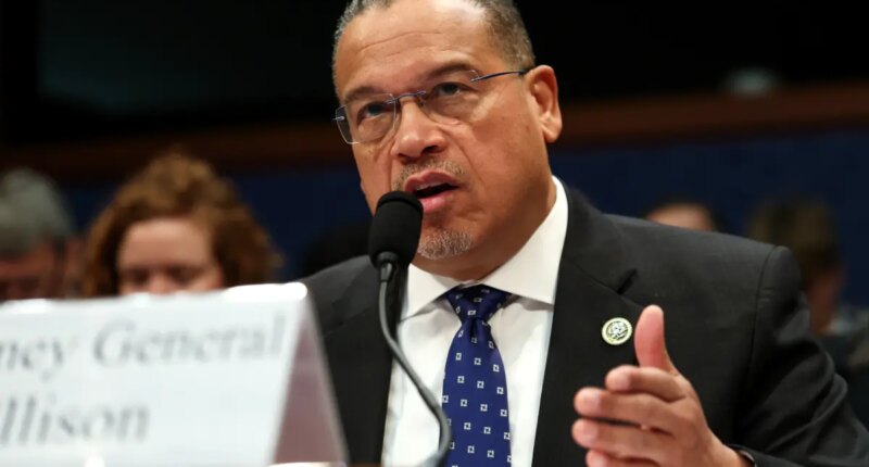 Minnesota AG Keith Ellison erupts after being asked about fraud scandal