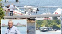 NYC pilot, passenger rescued after wave slams seaplane near Throggs Neck Bridge