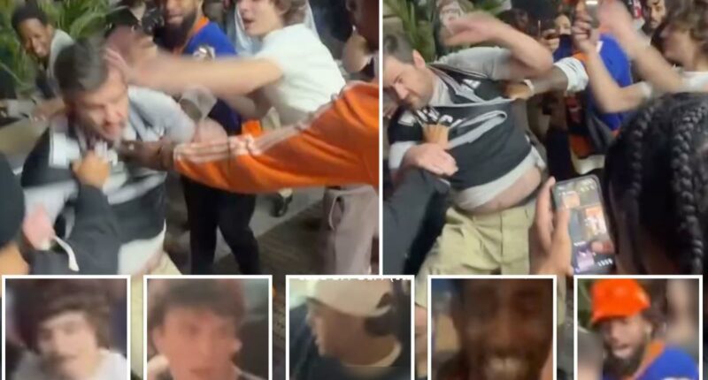 NYPD searching for several hooligans who attacked Spurs fan and snatched his jersey after Game 3 mayhem