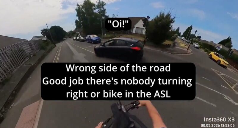 New Cycling Mikey clashes with driver as BOTH pull out at a junction