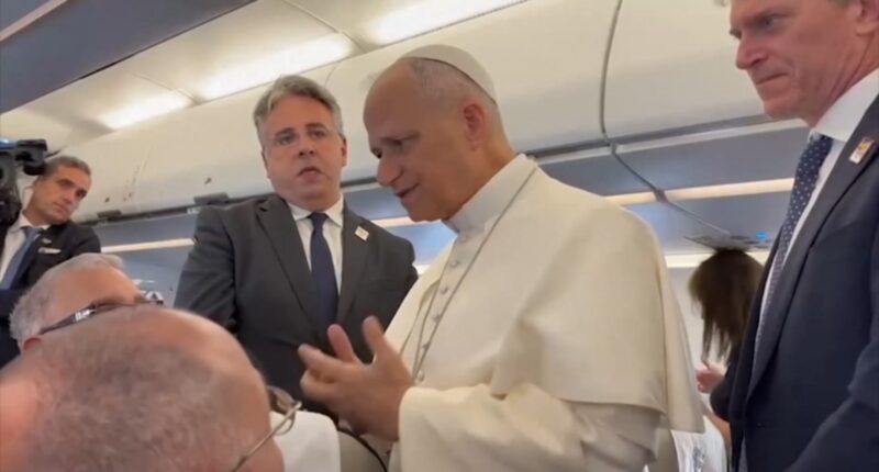 Pope Leo XIV acknowledges stiff competition with Bad Bunny this weekend in Spain, comments on Chicago Bears moving to Indiana
