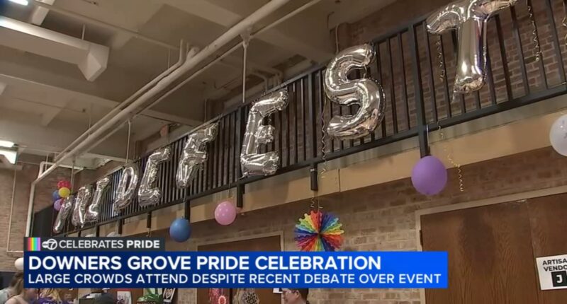 Pride Month 2026 celebration held at Lincoln Center in Downers Grove, Illinois after debate, meetings surrounding event