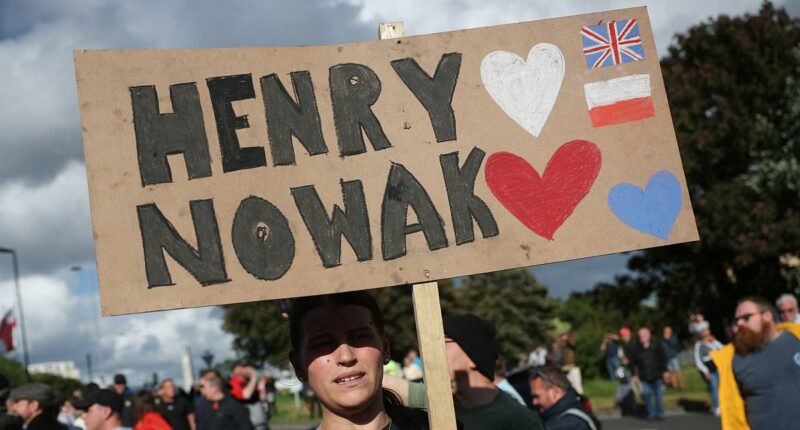 Protesters gather outside police station over Henry Nowak footage