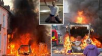 Protestors torch cars and homes as Belfast burns over migrant's gruesome knife attack