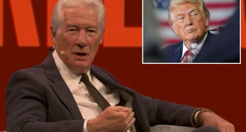 Richard Gere says US is in 'darkest moment' he's experienced and calls Trump a 'maniac'