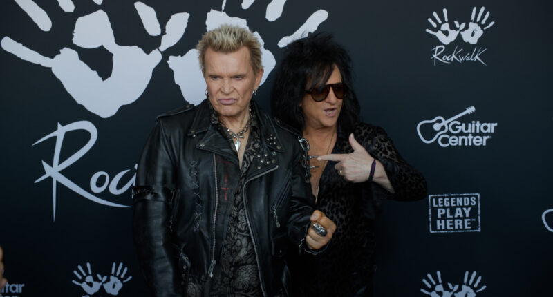 Rock legend Billy Idol and guitarist Steve Stevens are inducted to the Hollywood's Rockwalk