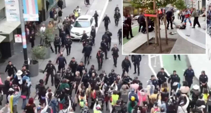 San Francisco’s Trans March turns violent as police clash with marchers over arrests