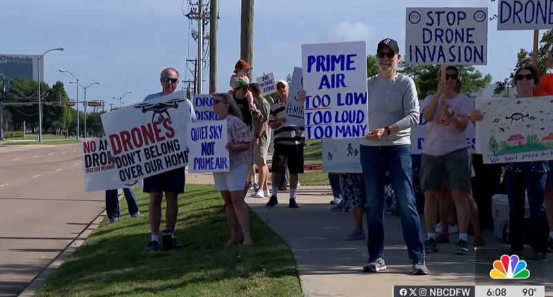 Small Texas town plagued by 'drone highway' Amazon air deliveries