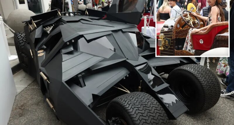 Supercar showdown on Rodeo Drive as Batmobile lines up with world's rarest racers