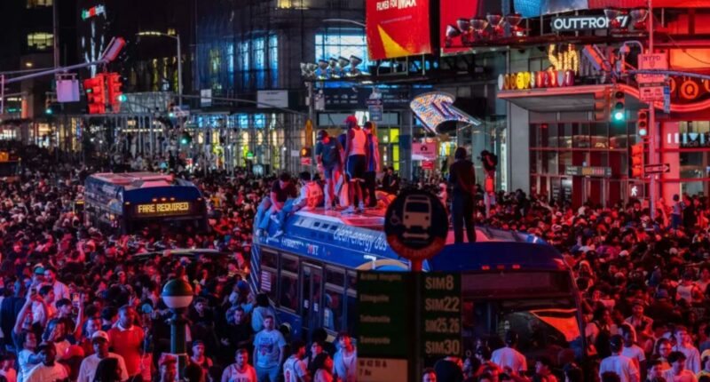Teenager shot during Knicks madness takeover in Times Square