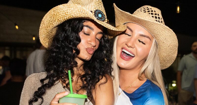 The Wags have landed as England World Cup fans drink Dallas dry: Ollie Watkins' wife and her '100 suitcases' lead way as fans takeover rodeo and party until bars run out of beer