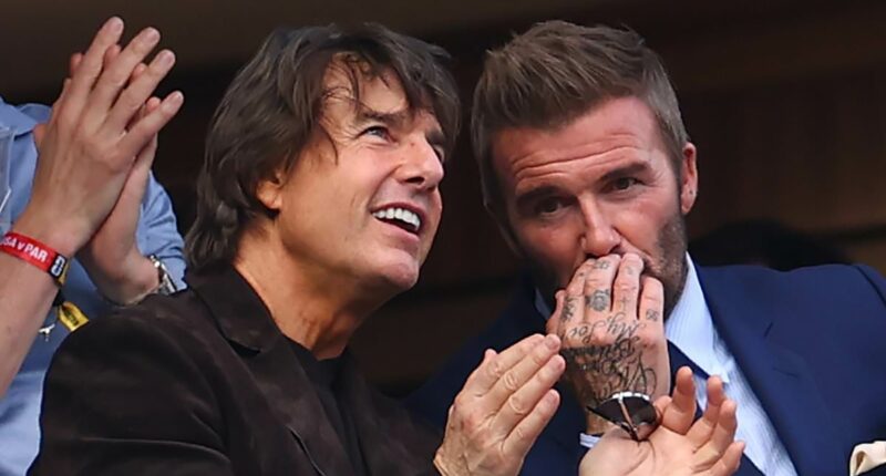 Tom Cruise hangs with David and Victoria Beckham at World Cup match