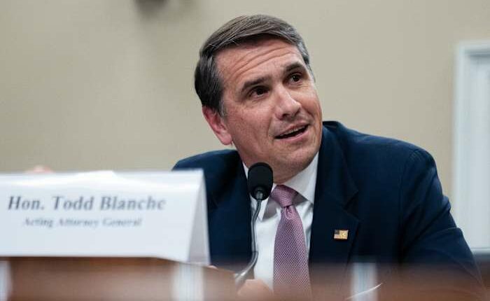 Trump says he's nominating Todd Blanche to serve as attorney general
