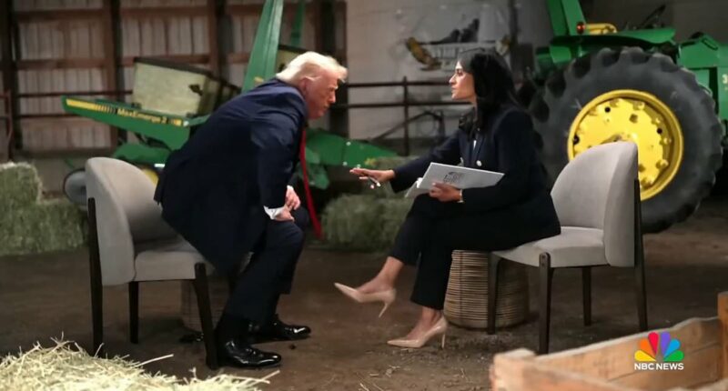 Trump storms off NBC set mid-sentence as he blasts 'dishonest press'