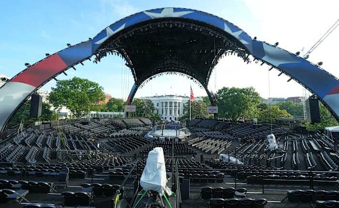 Trump turns 80 with a showstopping spectacle of cage fights at the White House. But big issues loom