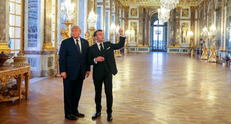 Trump turns on the charm for the Macrons at Versailles