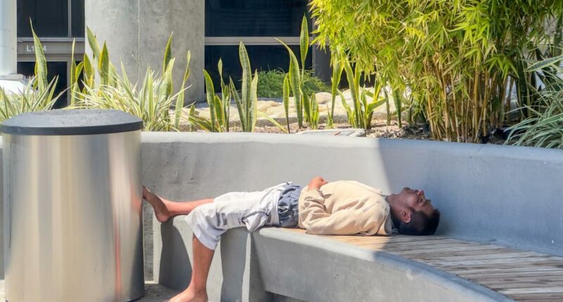 Video shows homeless people sleeping at LAX