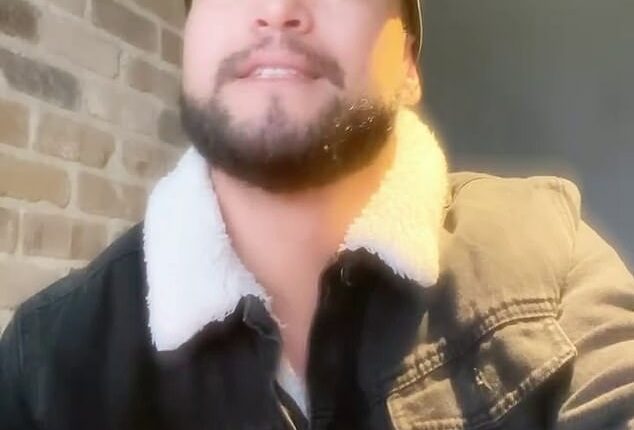 Gold Coast builder Levi Hilton (pictured) went viral after posting a video of the moment he burst in on former girlfriend Jessica Te Huia and his 19-year-old son, Lorenzo Hilton