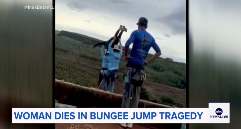 Young woman who fell to her death in dramatic rope jump tragedy is buried in Brazil
