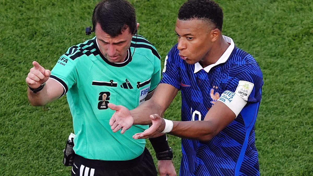 'Complete DISASTER': Furious French newspapers rip apart World Cup referee and hand him BRUTAL 1/10 rating for failing to deal with Paraguay's 'disgraceful' dark arts - as outraged fans call for him to be banned
